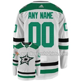 Dallas Stars Custom Adidas Wit Authentic Shirt - Mannen